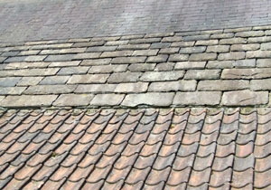 Three types of roofing tiles, Wortley Top Forge